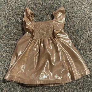 Baby Gap rose gold metallic dress, sz 18-24 months